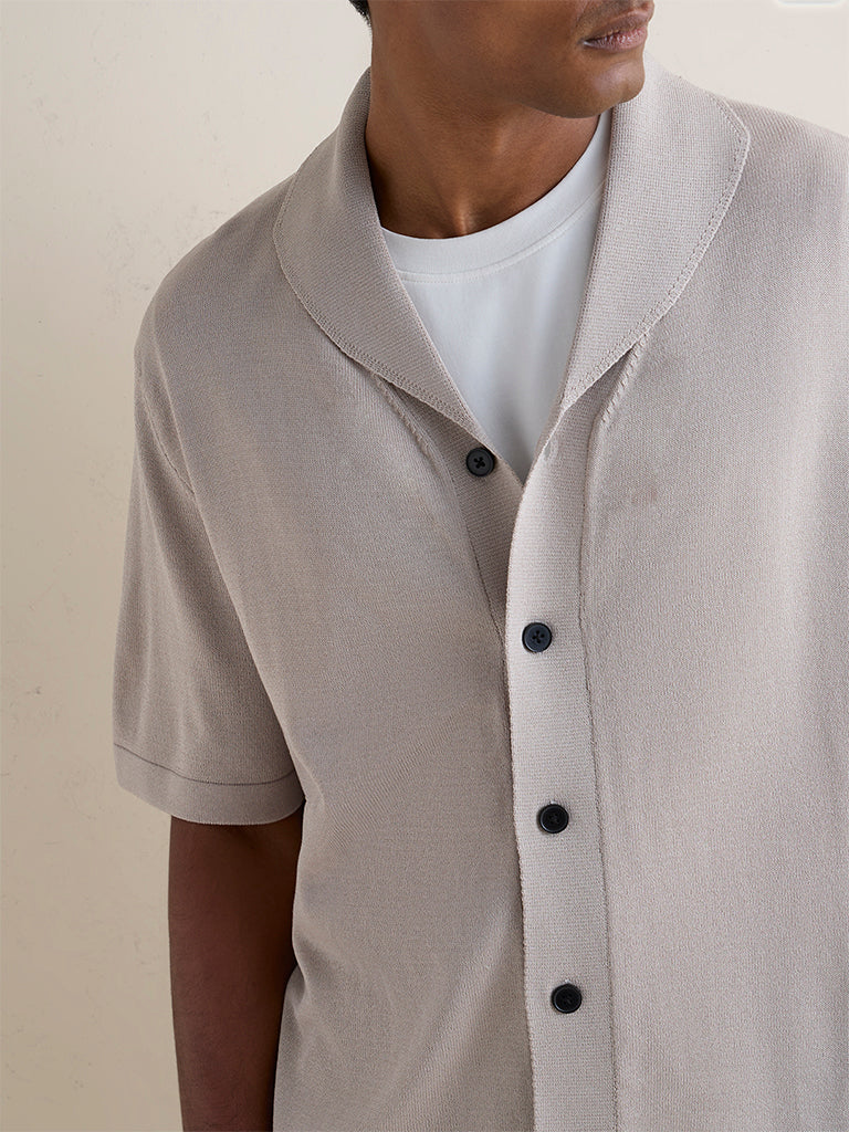 Ascot Light Taupe Relaxed-Fit Sweater