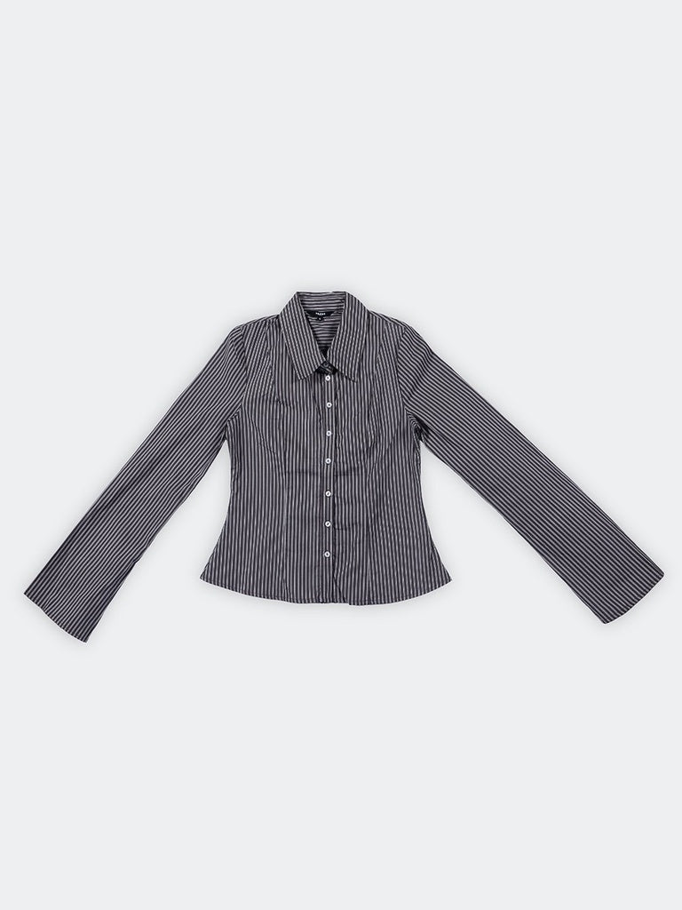 Nuon Brown Striped Shirt