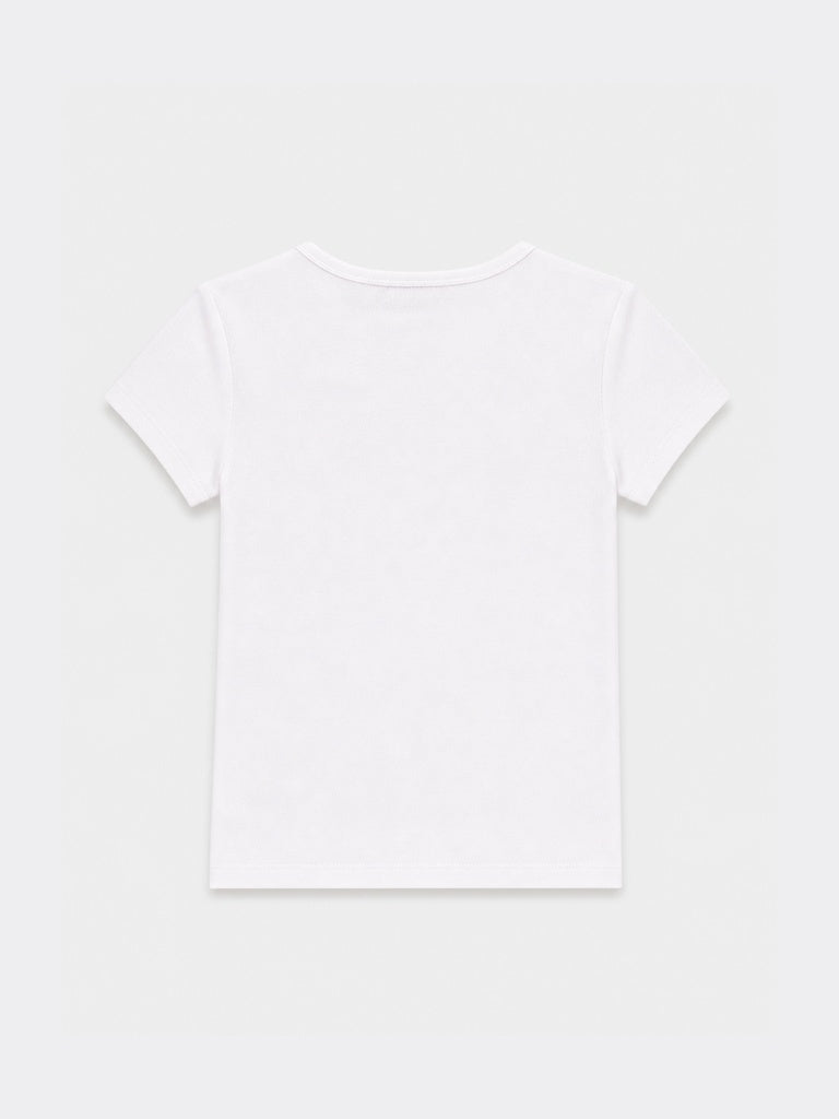 Nuon White Text Printed T-Shirt