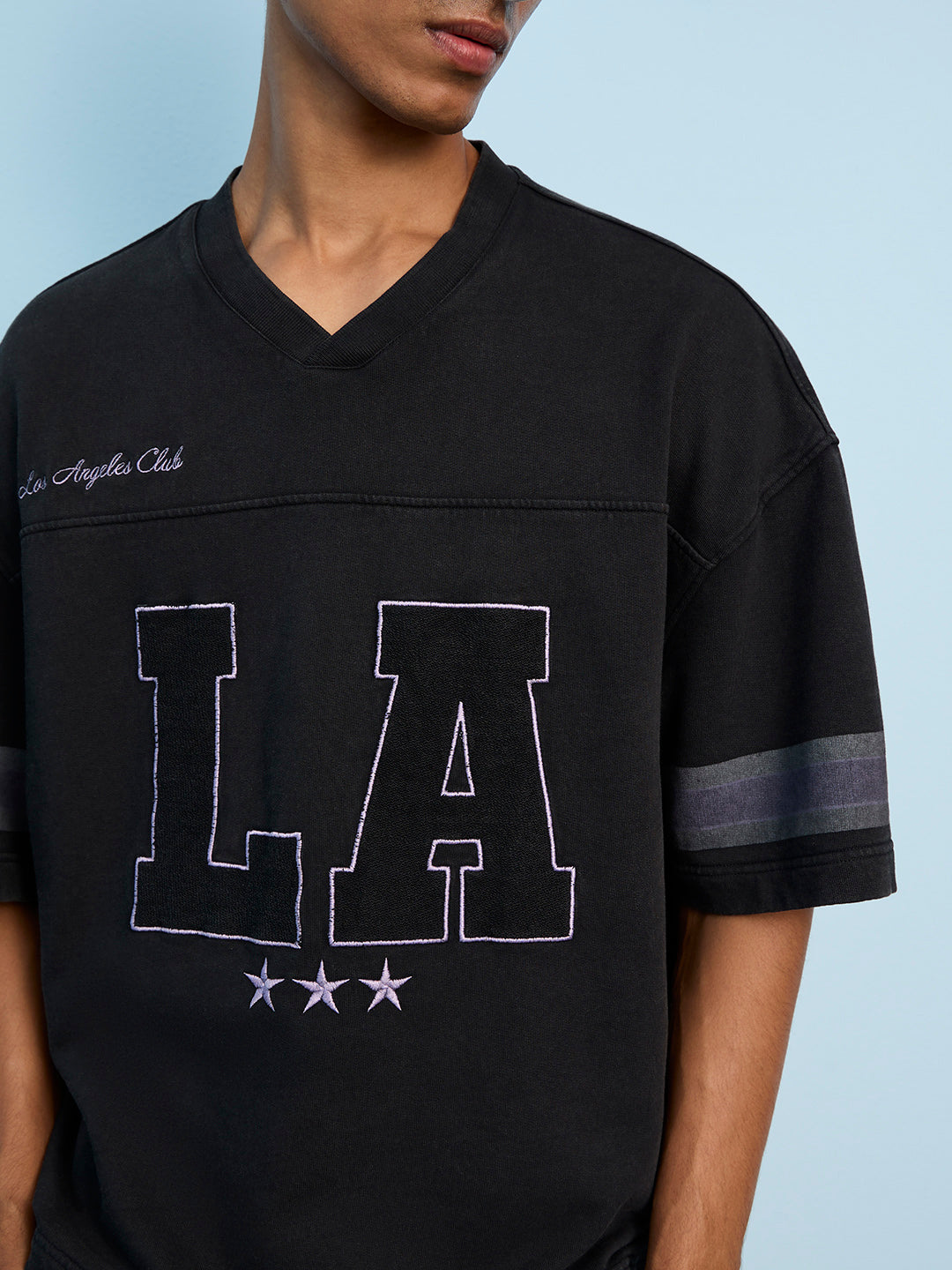 Nuon Black Text-Design Oversized-Fit T-Shirt