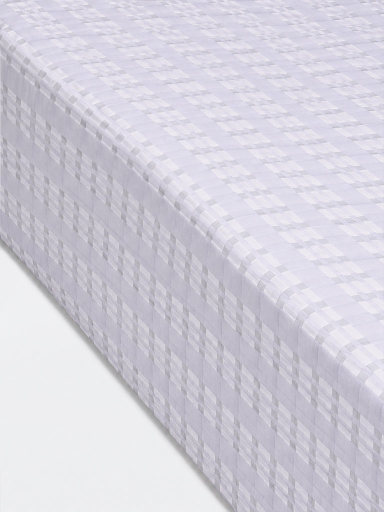 Westside Home Grey Checkered Queen Bed Comforter