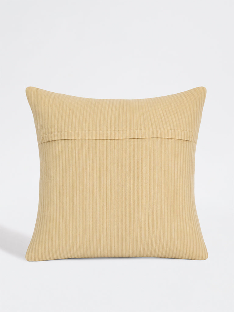 Westside Home Beige Checkered Texture Cushion Cover