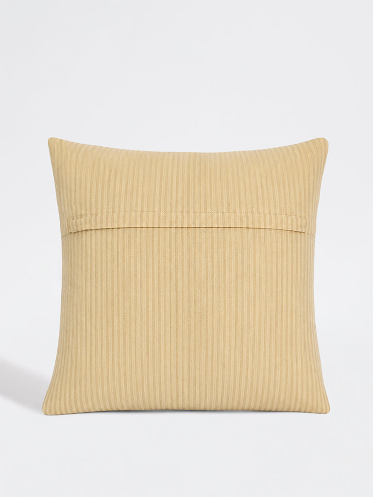 Westside Home Taupe Rosette Applique Cushion Cover
