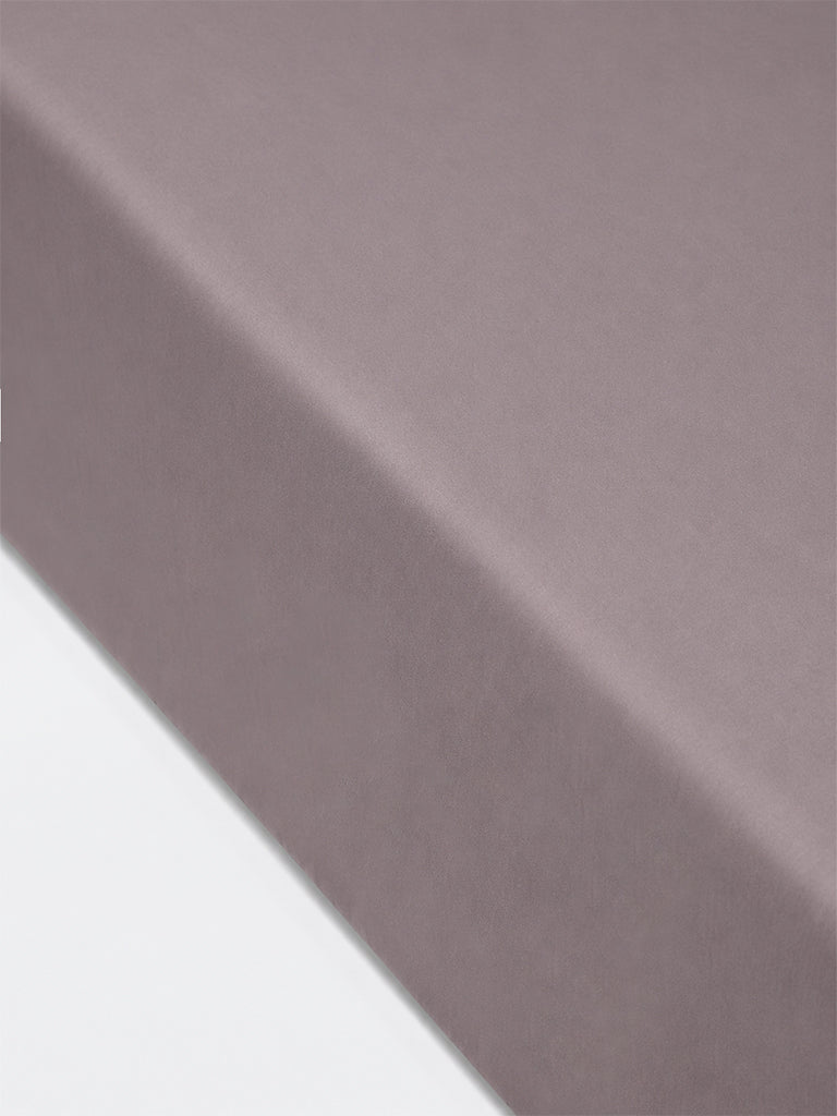 Westside Home Charcoal Solid Fitted King Bed Sheet Set