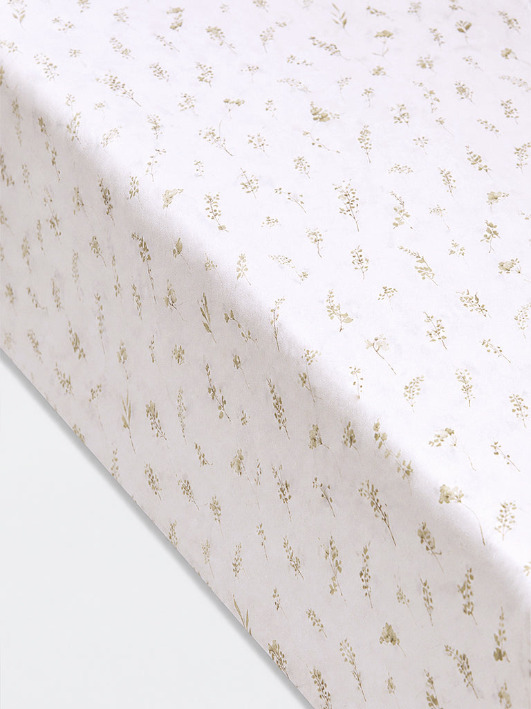 Westside Home Sage Foliage Printed Queen Bed Sheet Set