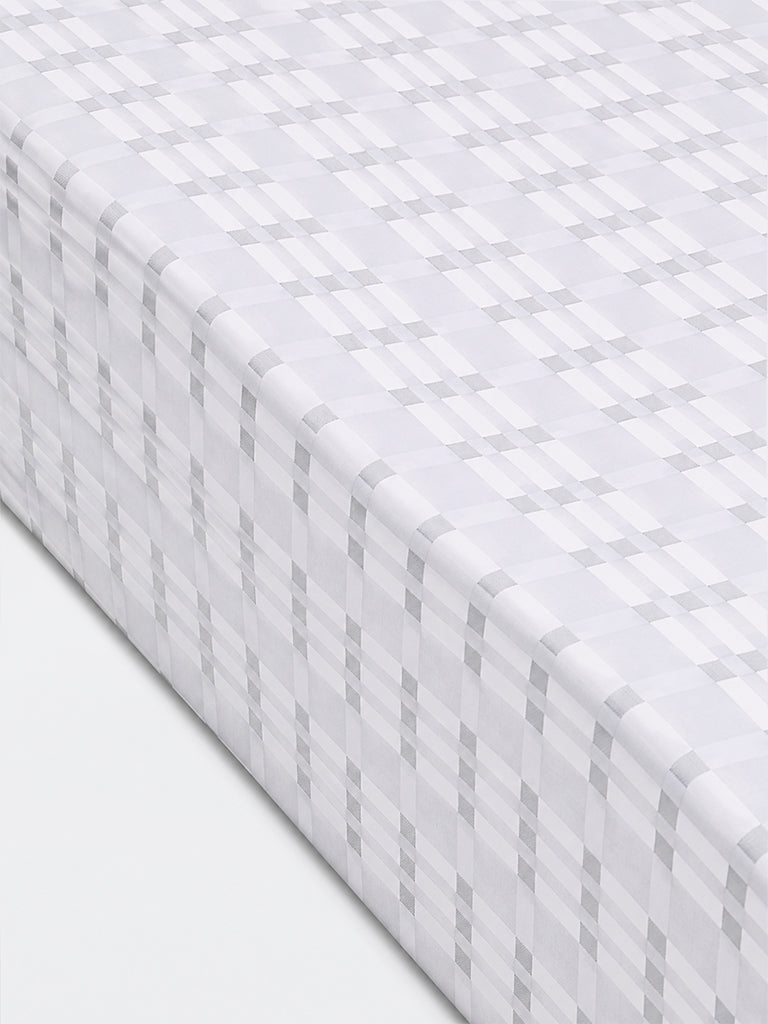 Westside Home Grey Geometric Printed King Bed Sheet Set