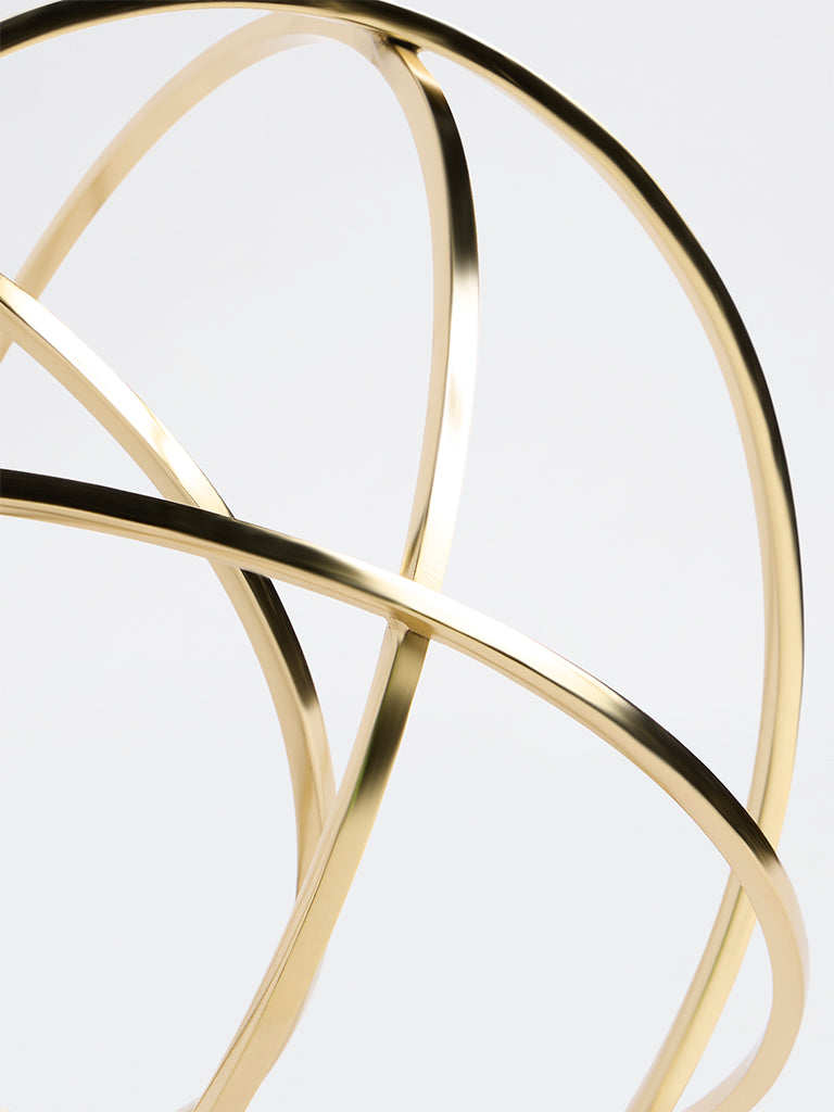 Westside Home Gold Metal Sphere Decorative Sculpture