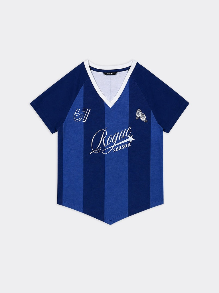 Nuon Blue Text Printed T-Shirt