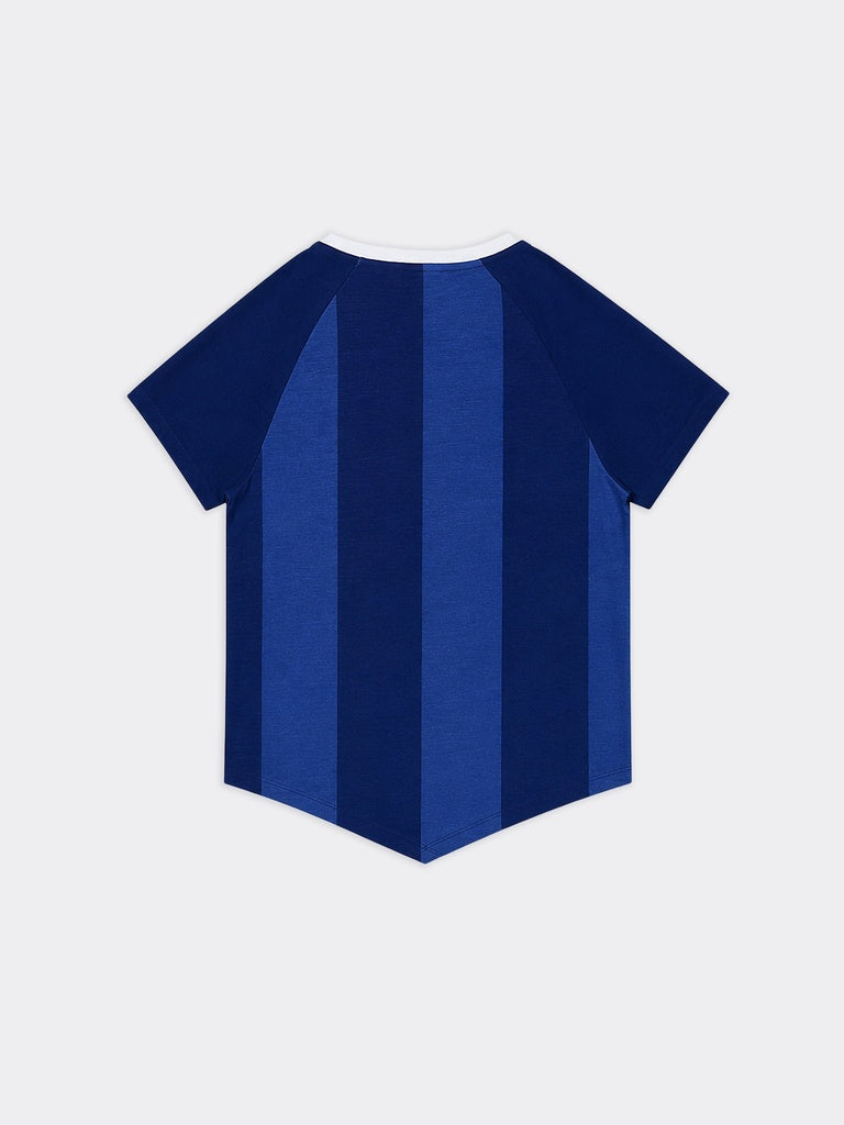 Nuon Blue Text Printed T-Shirt
