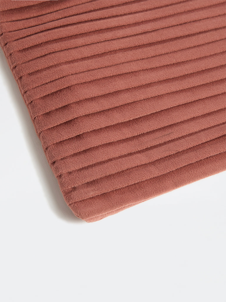 Westside Home Dusty Pink Pleated Pouch