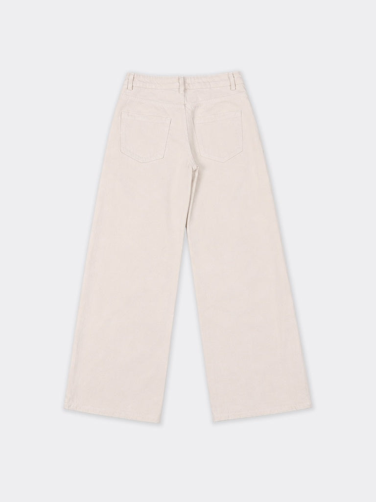 Nuon Off-White Criss-Cross Design High-Rise Jeans