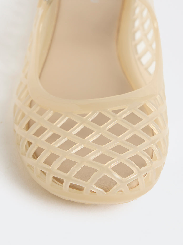 LUNA BLU Beige Mary Jane Jelly Shoes