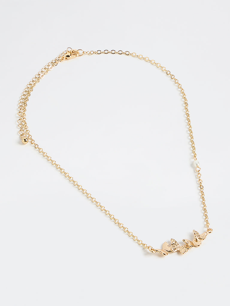 Westside Accessories Gold Butterfly Necklace