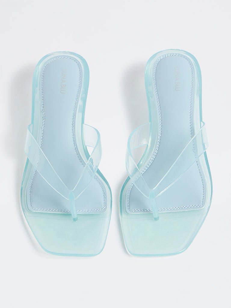 LUNA BLU Blue Thong-Strap Jelly Sandals