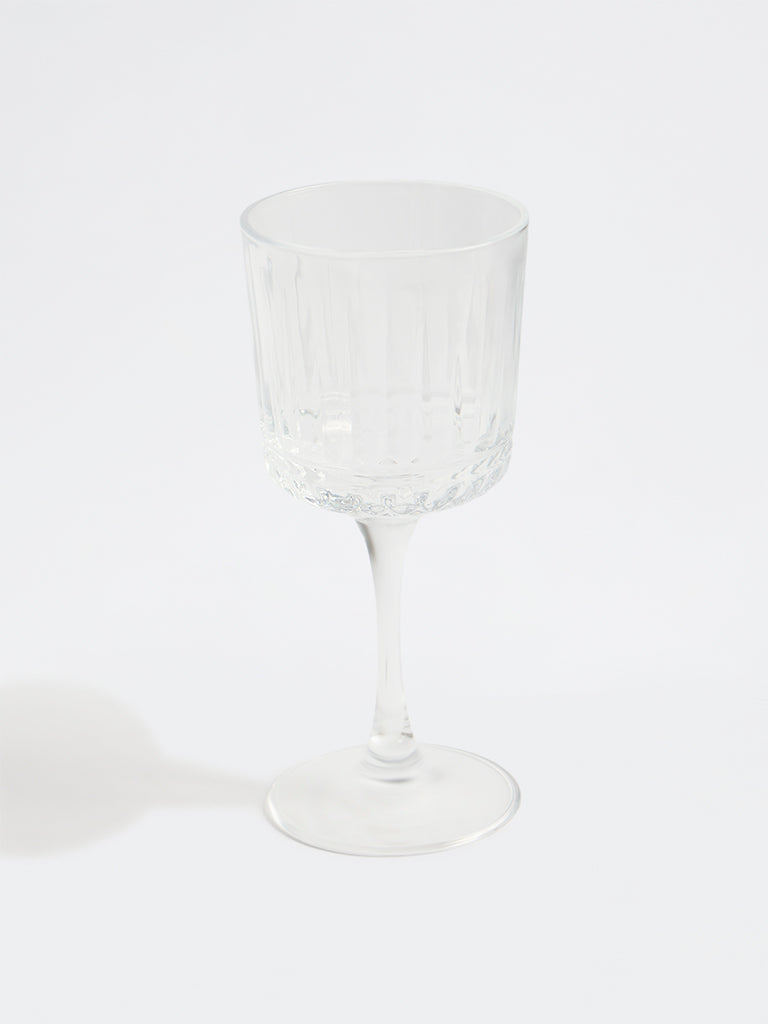 Westside Home Clear Textured Wine Glass