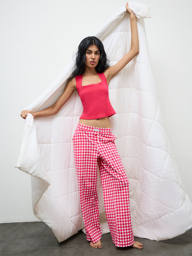 Superstar Fuchsia Cotton-Blend Top