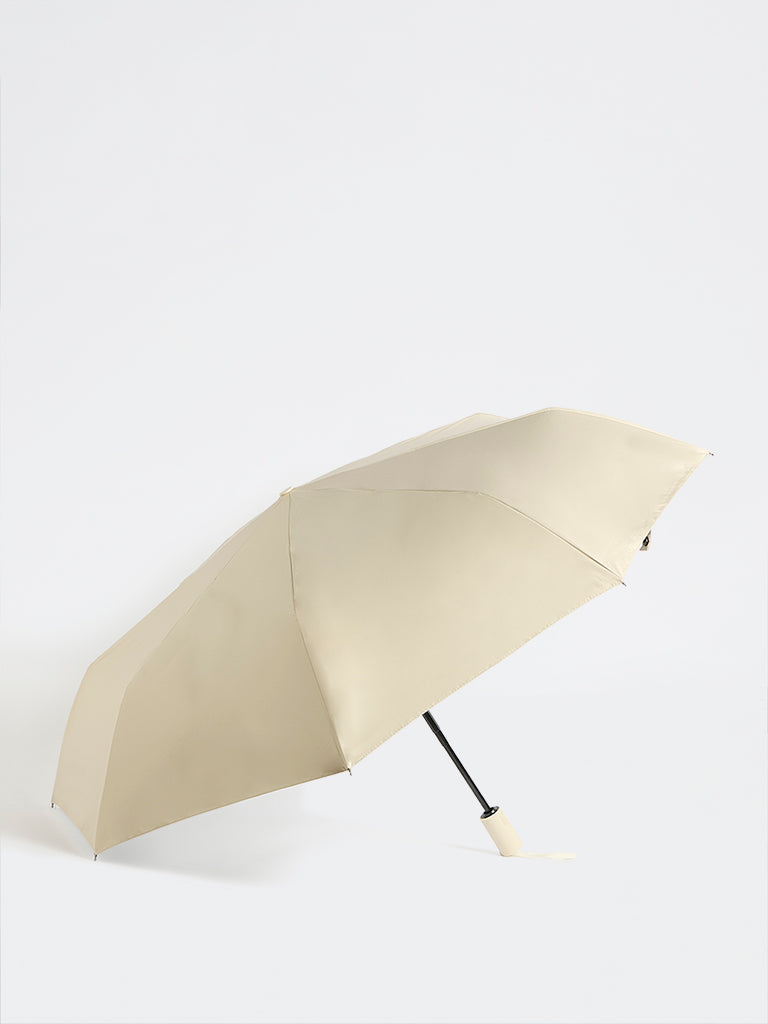 Westside Accessories Off-White Foldable Umbrella with Cover