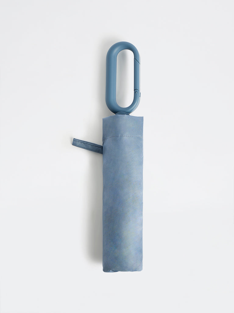 Westside Accessories Dusty Blue Foldable Umbrella with Cover