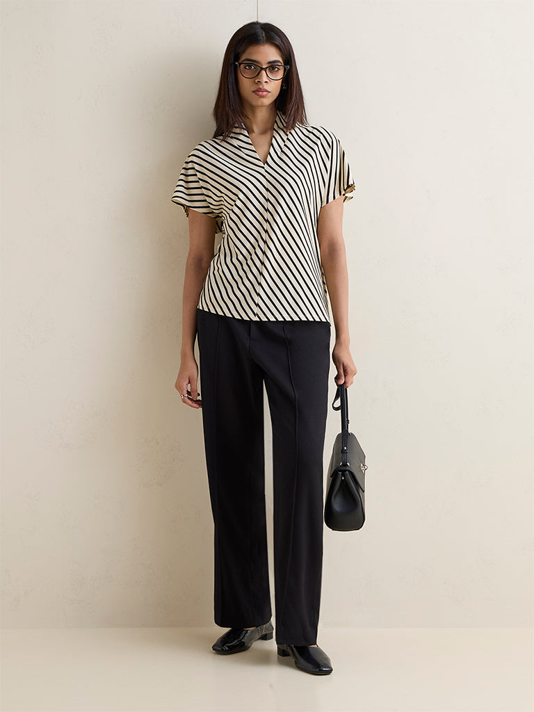 Wardrobe Ivory Striped Top