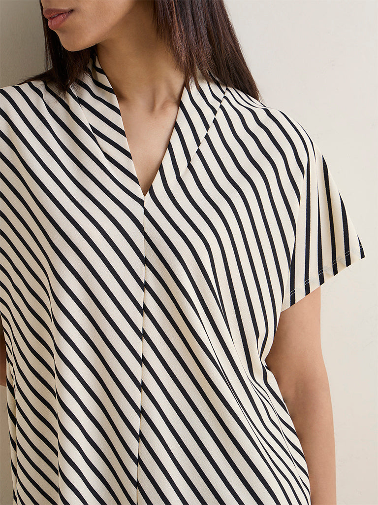 Wardrobe Ivory Striped Top
