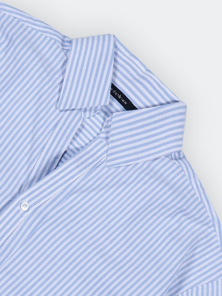 Wardrobe Blue Striped Cotton Shirt