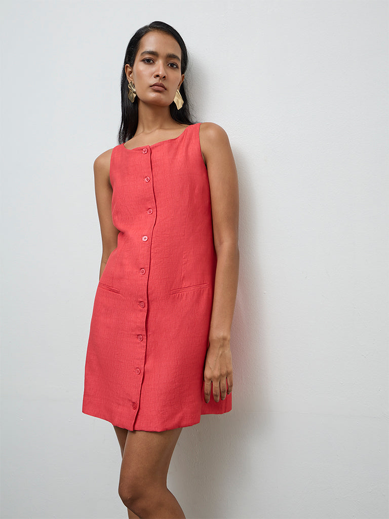 Wardrobe Coral Shift Dress