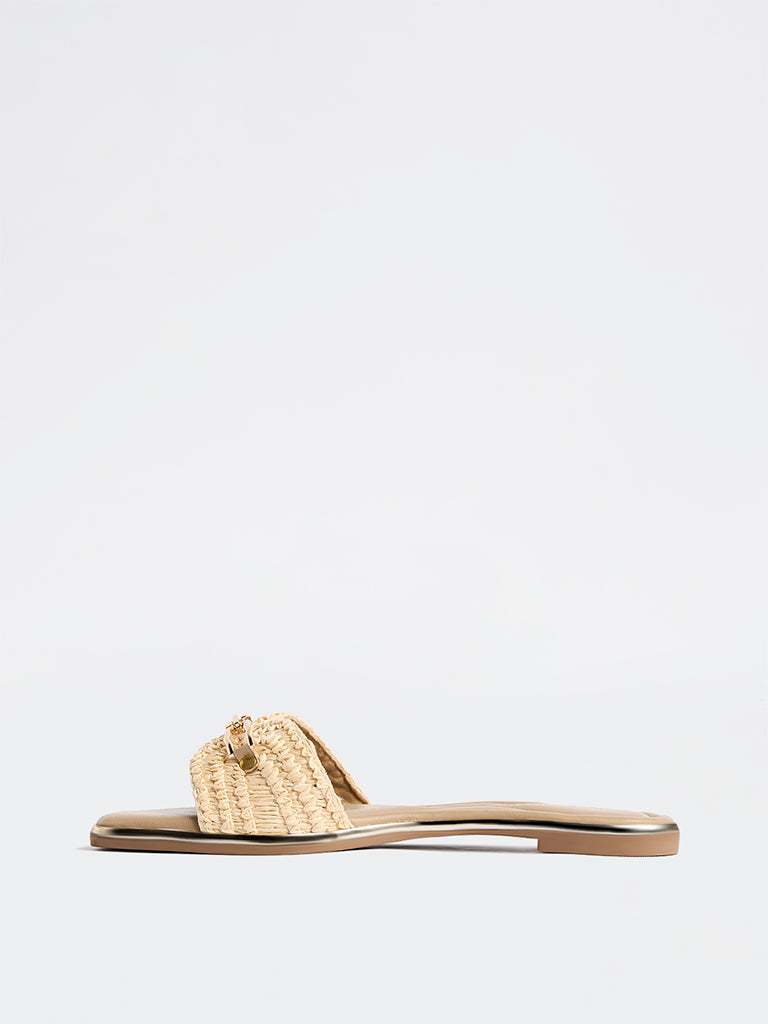 LUNA BLU Beige Slides