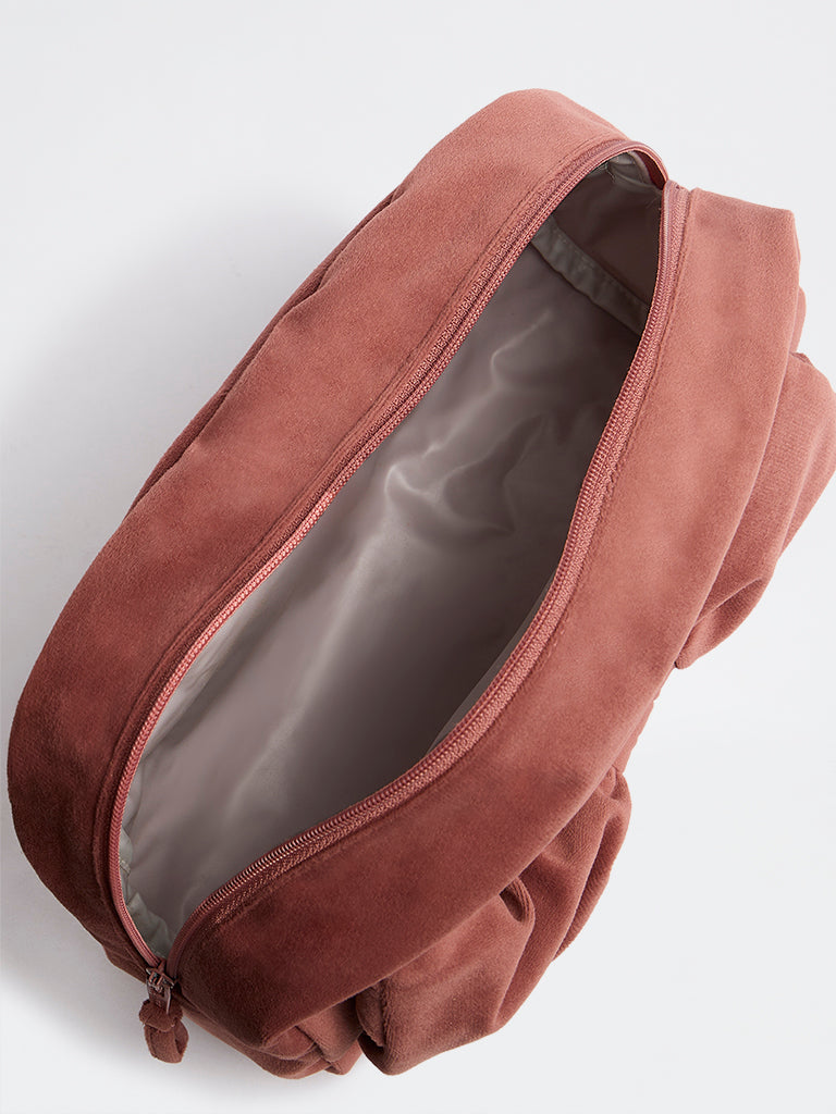 Westside Home Dusty Pink 3D Bow Detail Pouch