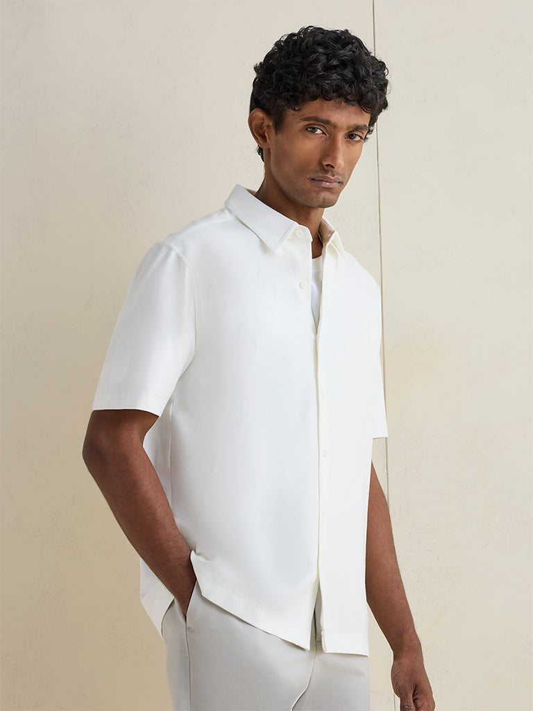 Ascot White Relaxed-Fit Shirt