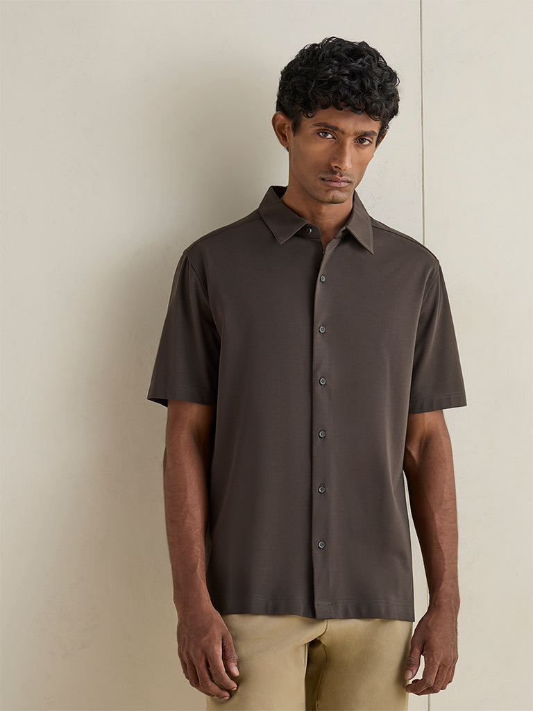 Ascot Dark Olive Relaxed-Fit Shirt