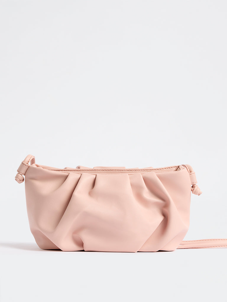 Westside Pink Pleated Sling Bag