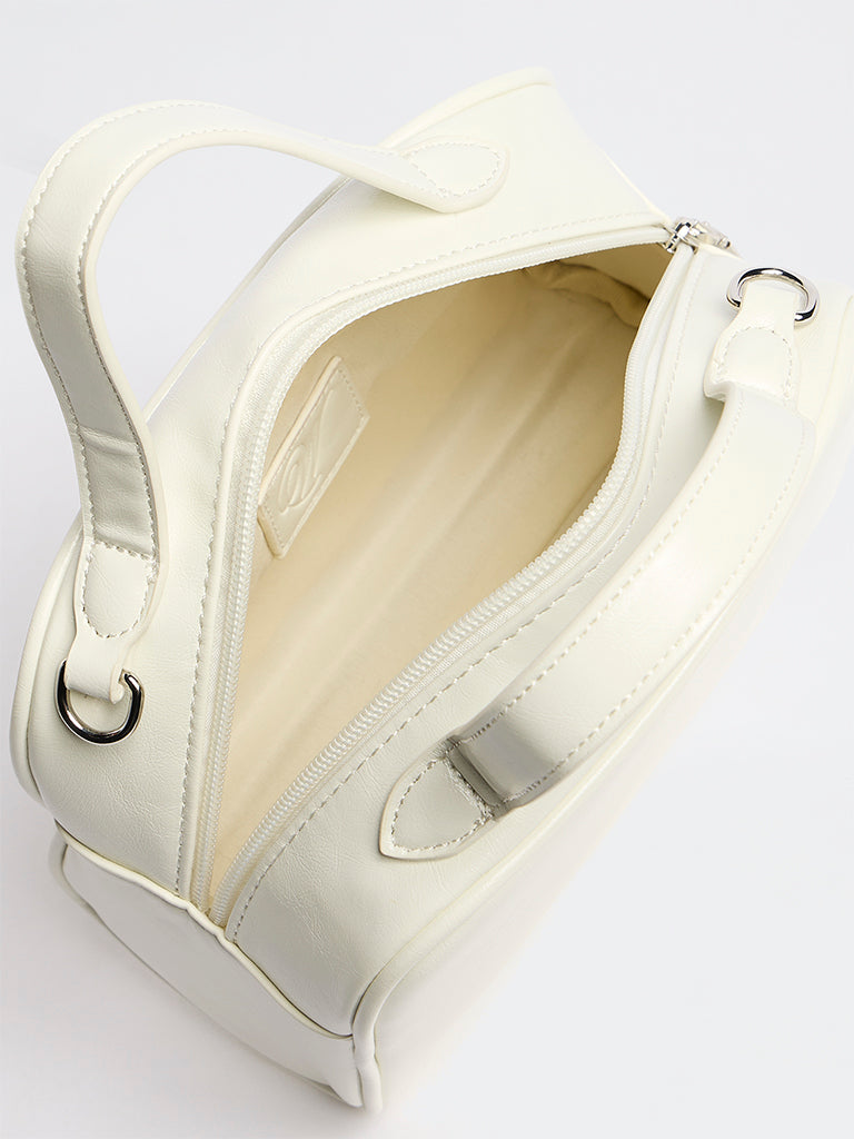 Westside White Sling Bowling Bag with Pouch