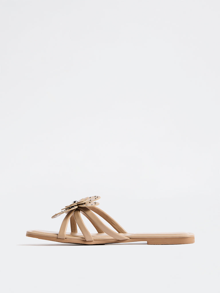 LUNA BLU Beige Multi-Straps Sandals
