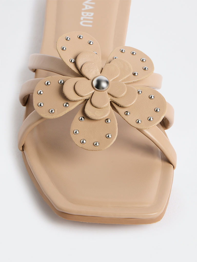 LUNA BLU Beige Multi-Straps Sandals