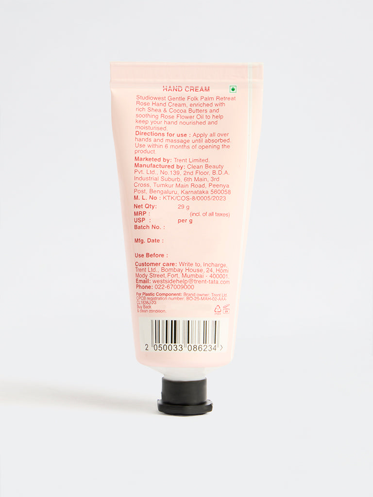 Studiowest Gentle Folk Palm Retreat Rose Hand Cream - 29 gm