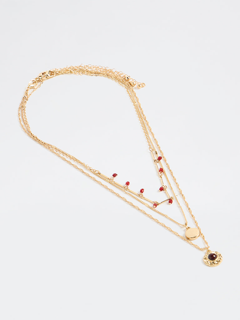 Westside Accessories Gold Layered Chain Necklaces