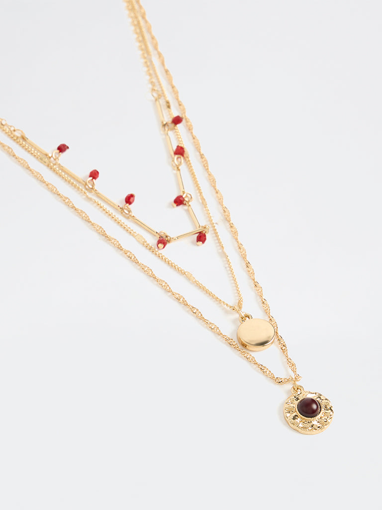 Westside Accessories Gold Layered Chain Necklaces