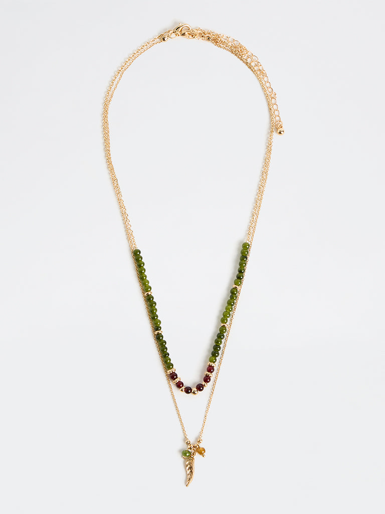 Westside Accessories Multi-Colour Beaded Layered Necklace
