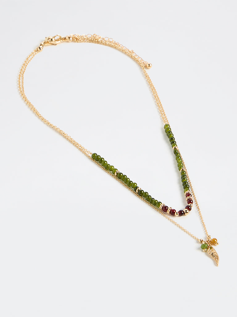 Westside Accessories Multi-Colour Beaded Layered Necklace