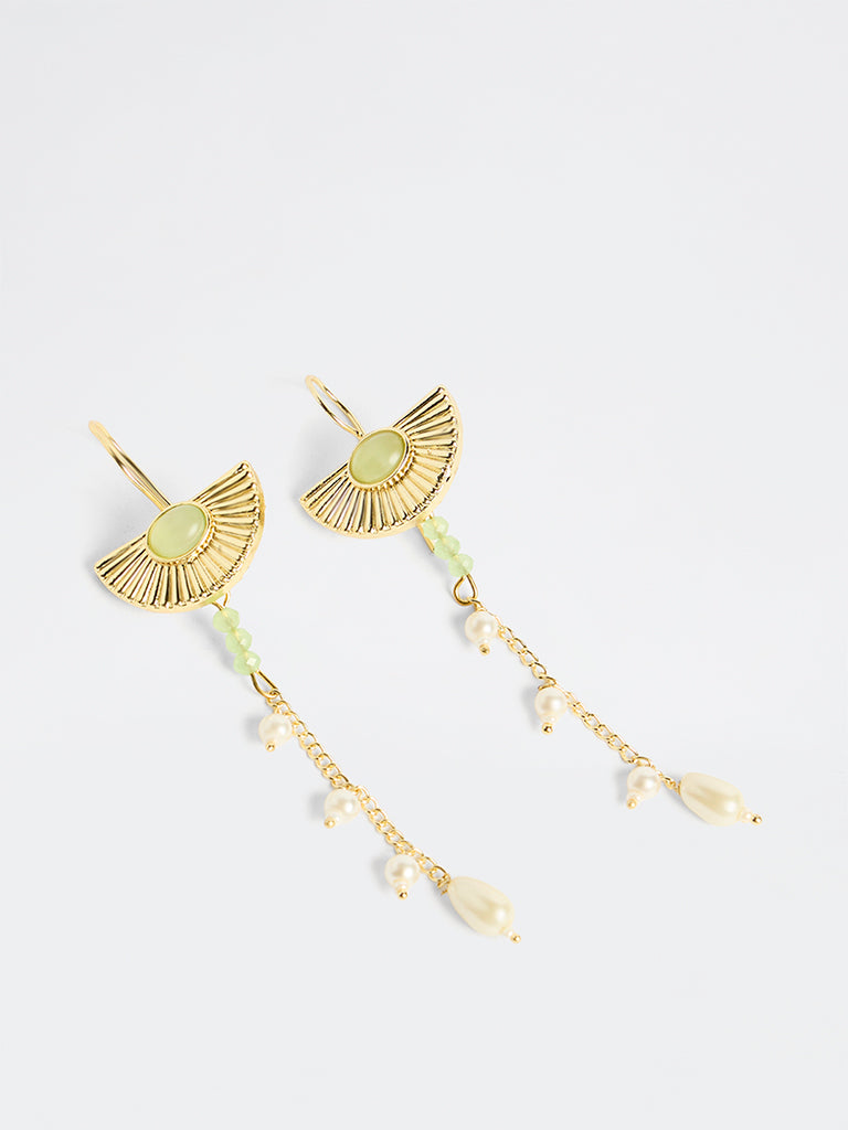 Westside Accessories Gold Artisanal Fish Hook Earrings