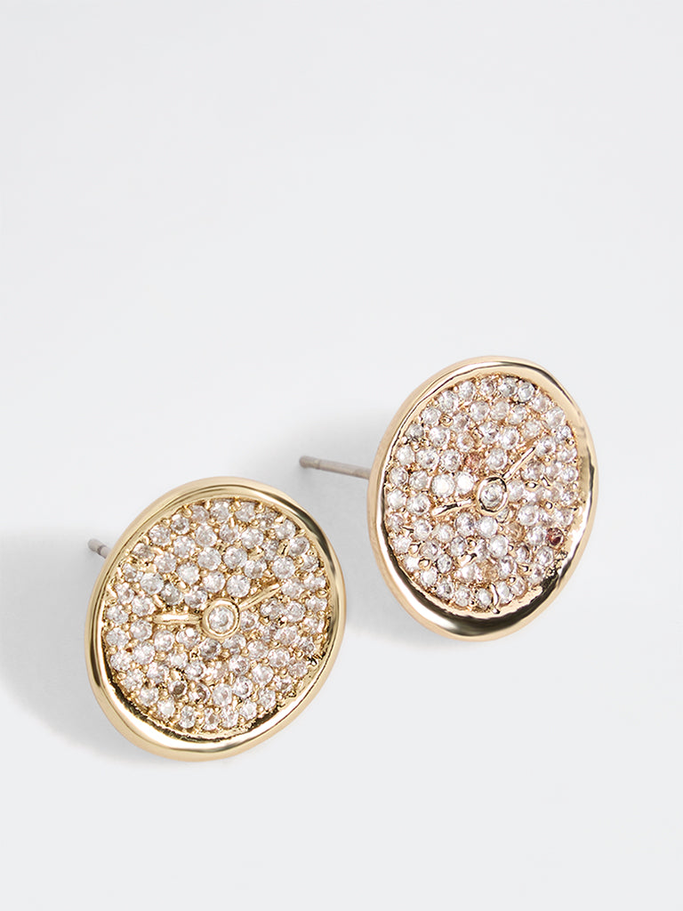 Westside Accessories Gold Embellished Stud Earrings