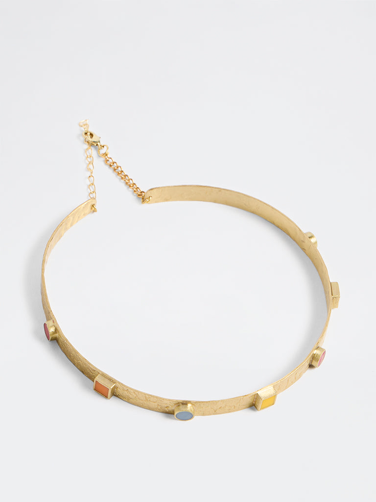 Westside Accessories Gold Statement Choker Necklace