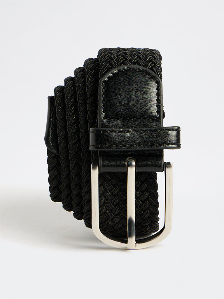WES Formals Black Braided Belt