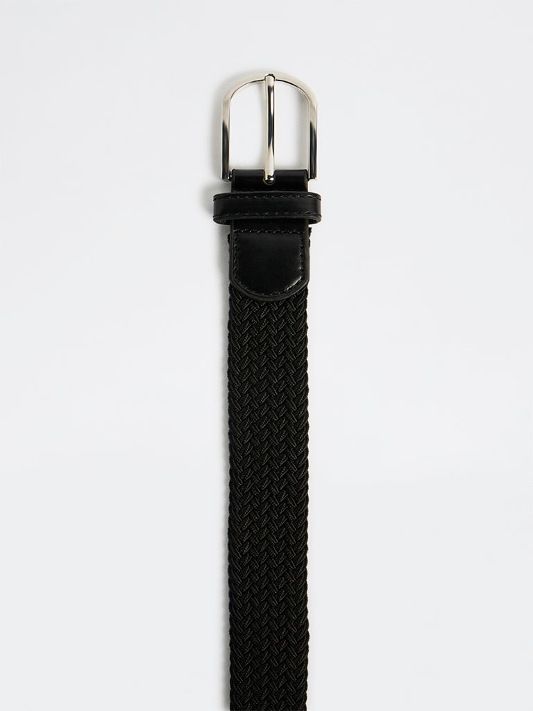WES Formals Black Braided Belt