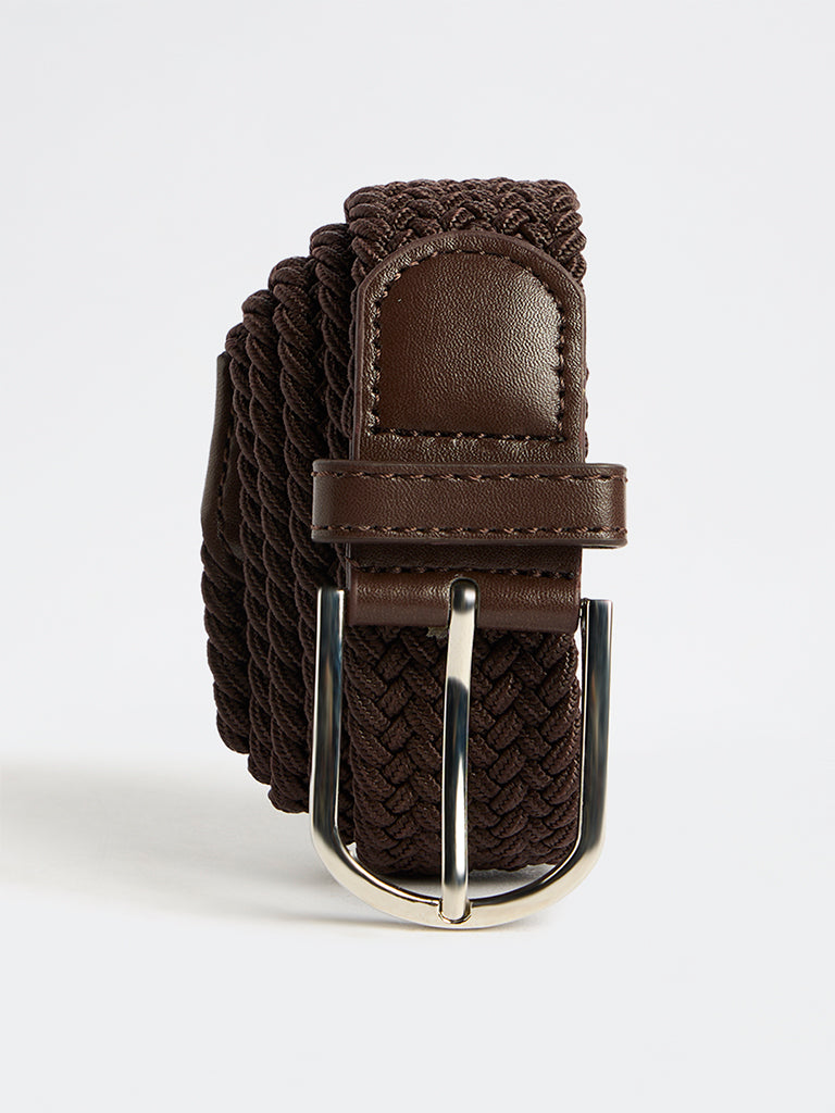 WES Formals Brown Braided Belt