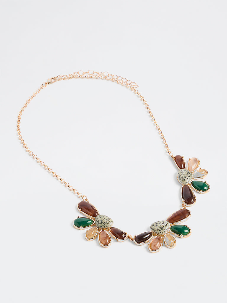 Westside Accessories Multicolour Floral Statement Short Necklace