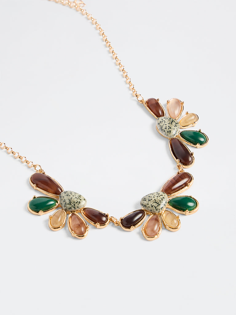 Westside Accessories Multicolour Floral Statement Short Necklace