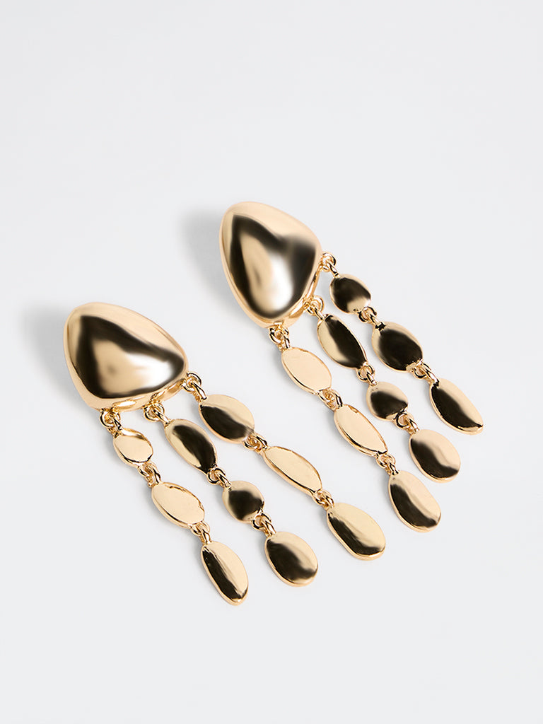 Westside Accessories Gold Statement Dangler Earrings