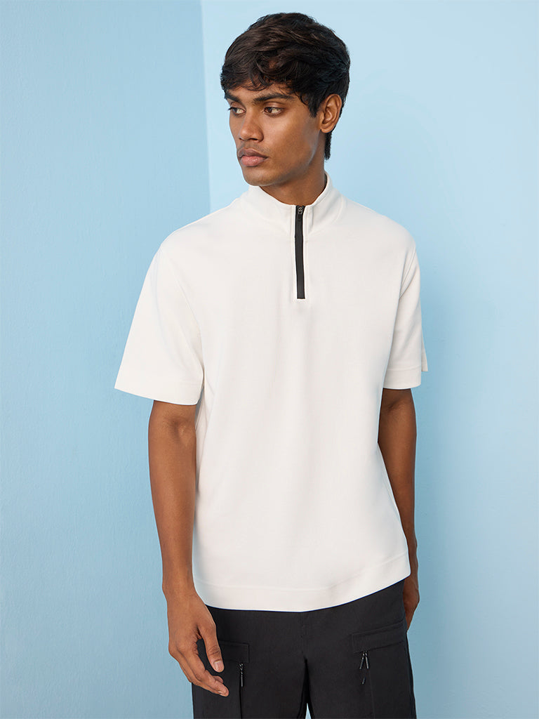 Nuoflexx White Slim-Fit T-Shirt
