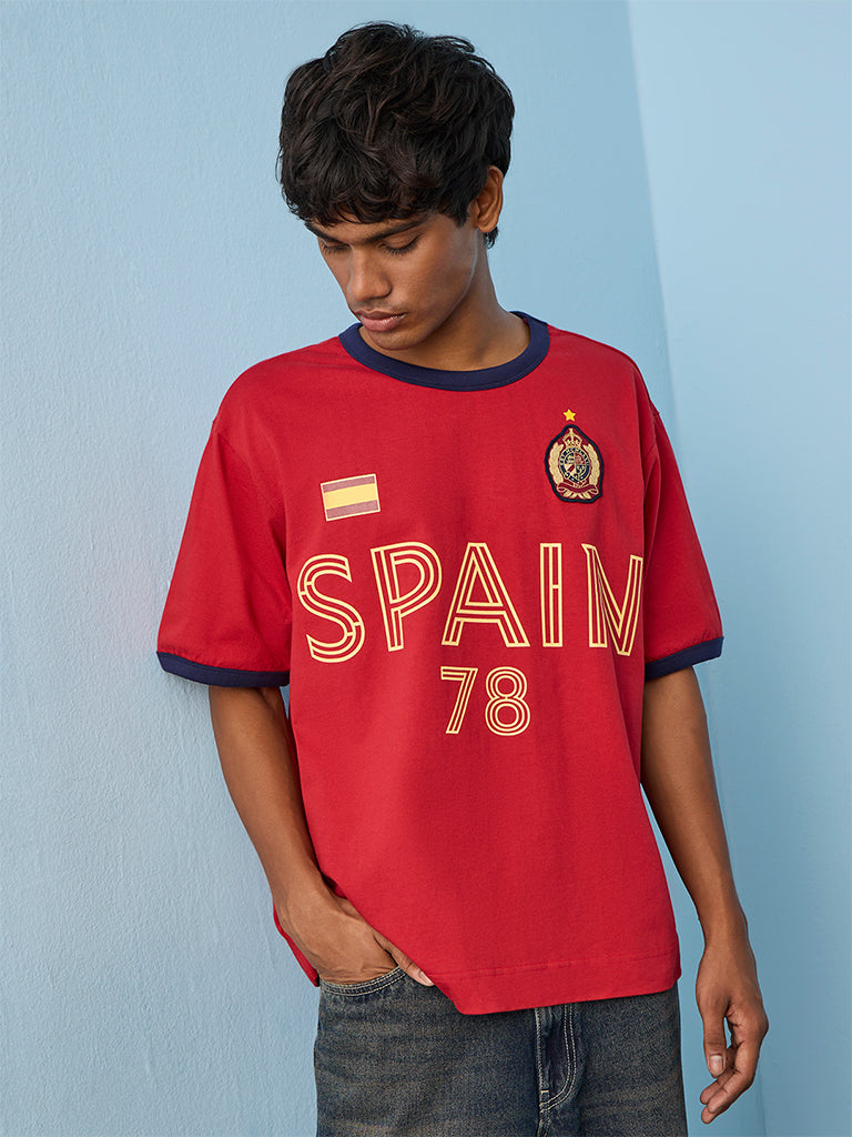 Nuon Red Spain Football Jersey